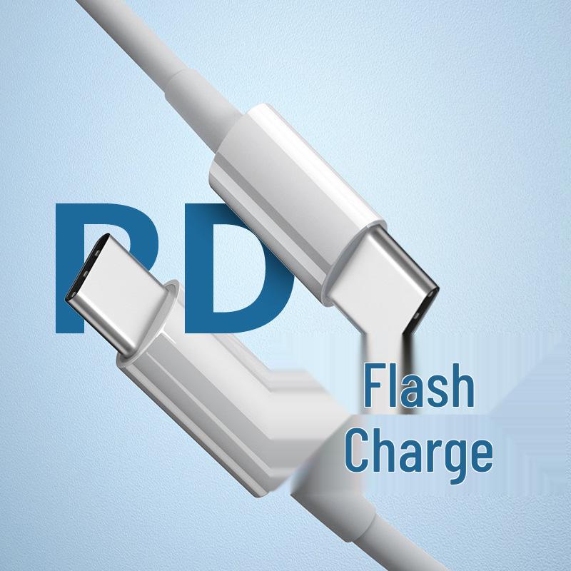 

60W PD Fast Charging C-C Data Cable for Huawei, Xiaomi & Laptops 1m белый