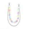 Double Layer Star Belt Chain Rainbow Cross Pants Chain Punk Heart Waist Chain  Jeans Decor