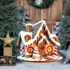 8in Christmas Candy House Miniature Acrylic 2D Desktop Decorative Piece Colored Family Village Theme Festival Statue Home Decor