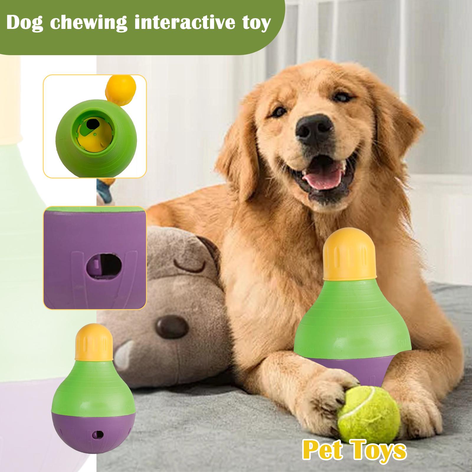 Неваляшка Мяч для выдачи корма, Рельефный мяч, Интерактивная жевательная игрушка для собак One Size