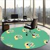 Keroro (5) Round Office Rug Decorative Floor Rug for Office Bedroom Living Room and Home Space