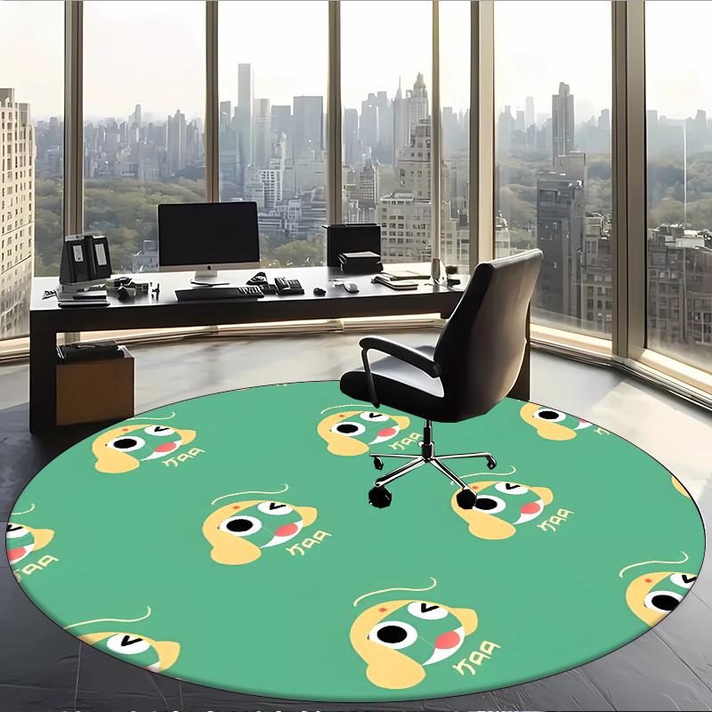 Keroro (5) Round Office Rug Decorative Floor Rug for Office Bedroom Living Room and Home Space