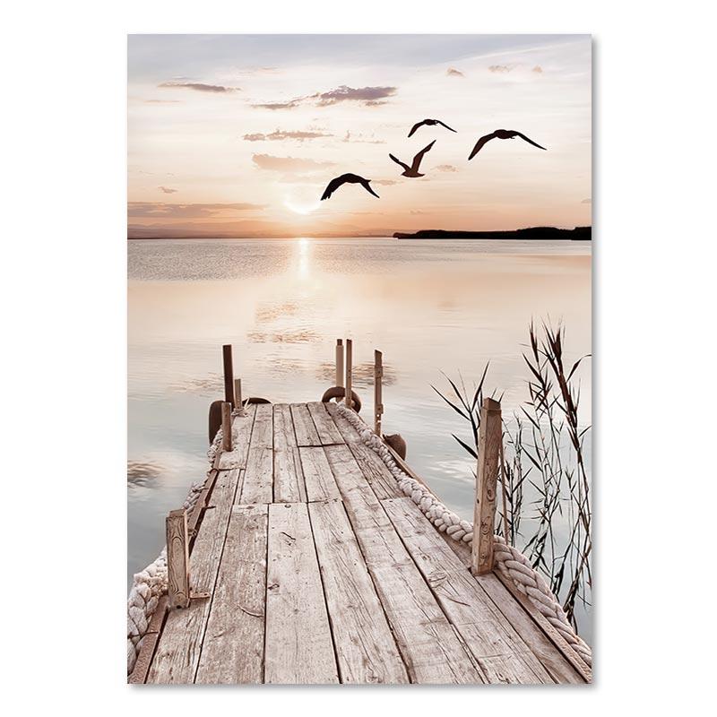 

Бежевый пейзаж настенное искусство постер велосипед воздушный шар фотографии орхидея одуванчик холст картина скандинавские принты спальня домашний декор 30x40cm No Frame