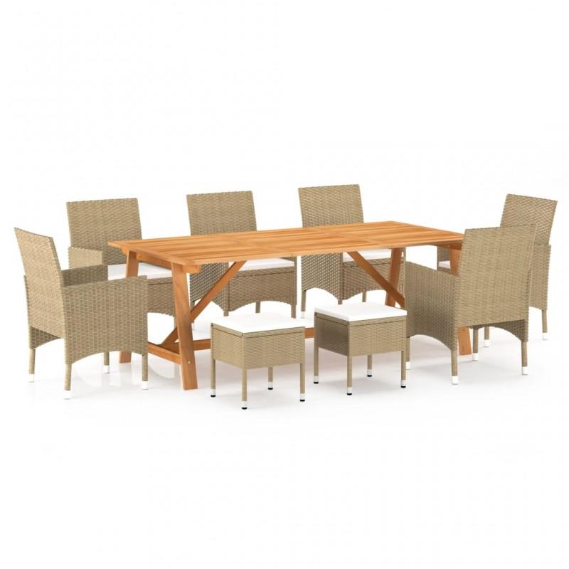 Day and Night - Day and Night Garden Dining Set 9 Pieces Beige