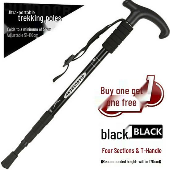BOGO: Aluminum Telescopic Hiking Poles - Outdoor Travel Gear