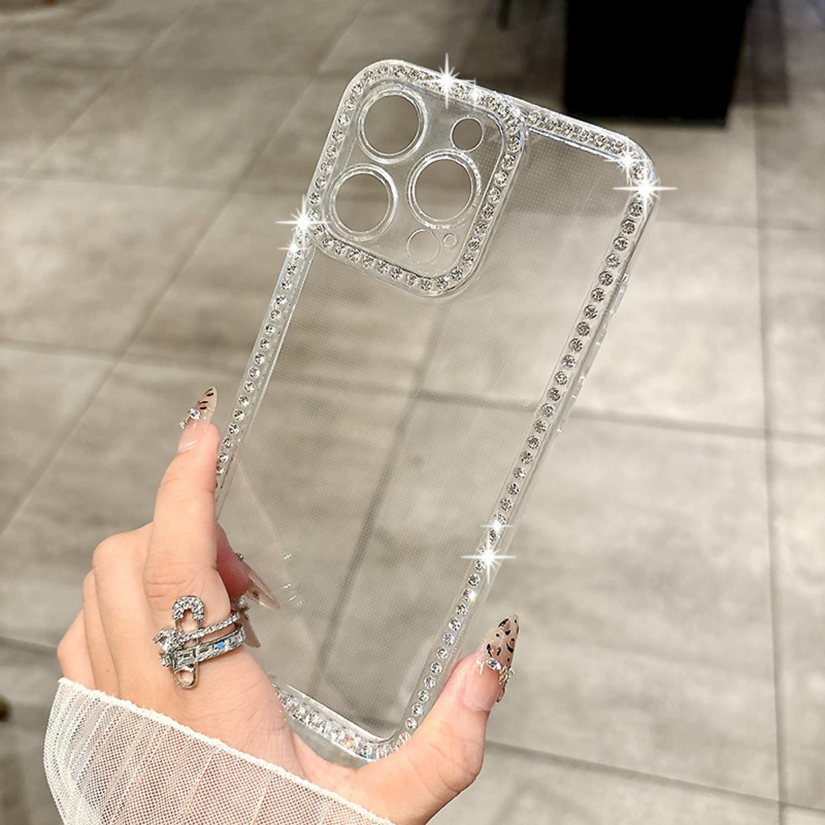 

Роскошный Блестящий Чехол с Блестками и Алмазными Пайетками Прозрачный Чехол для iPhone 16E 16 15 14 Plus 13 12 11 Pro Max Блестящий Бампер со Стразами Мягкая Накладка iPhone 15 чистый
