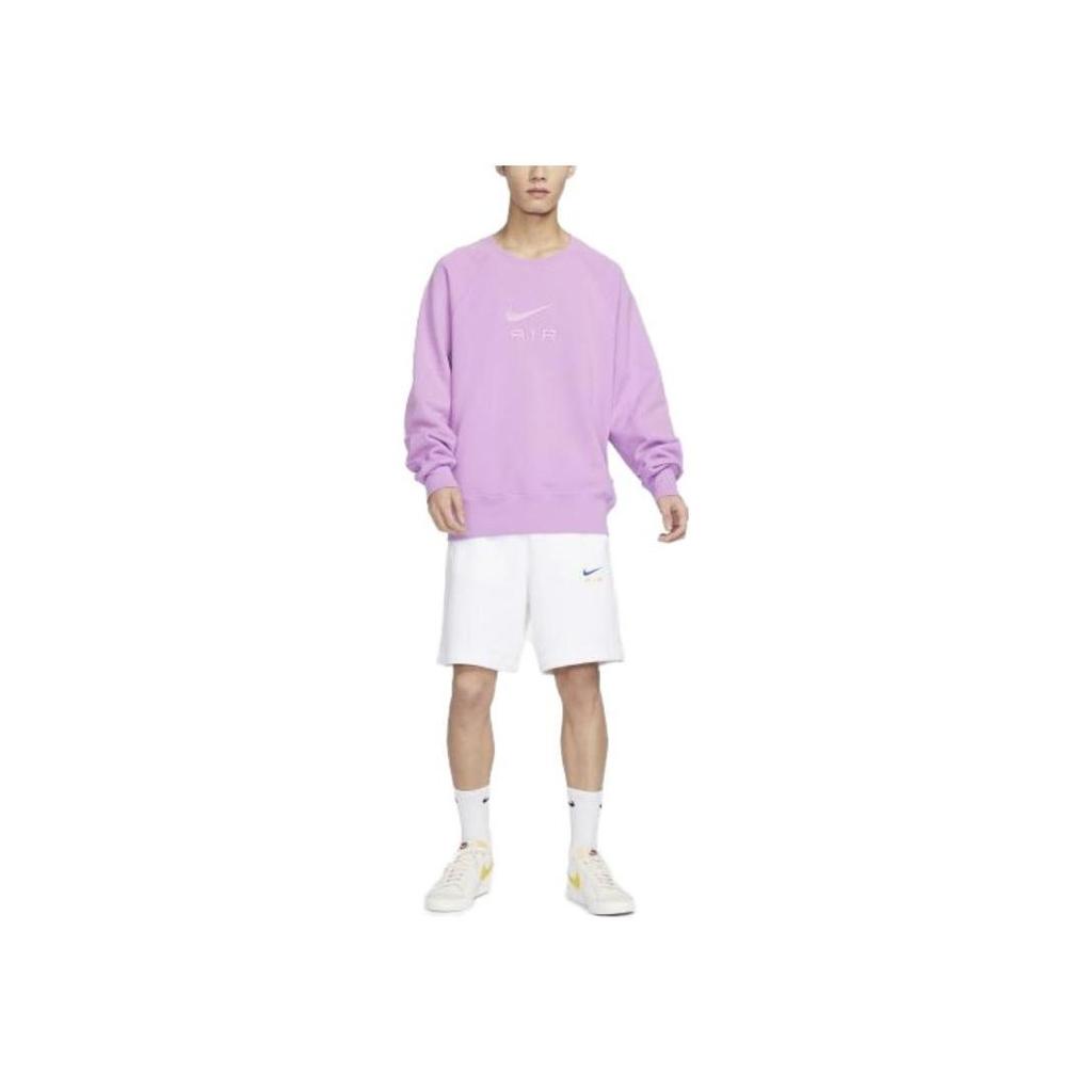 Nike Felpa Girocollo in French Terry Air Sportiva Viola DV9830-591