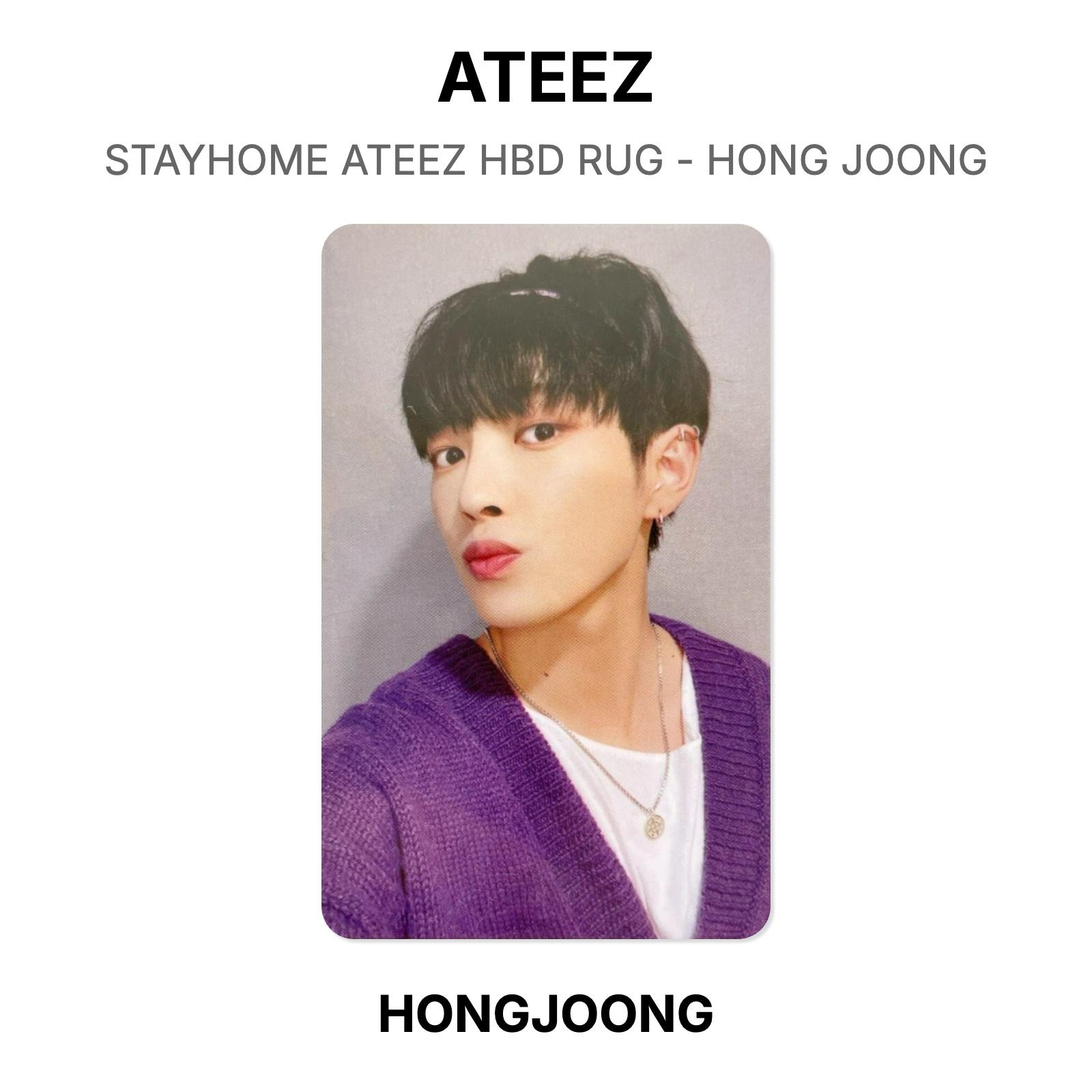 ATEEZ STAYHOME ATEEZ HBD RUG - HONG JOONG Official Photocard HONGJOONG