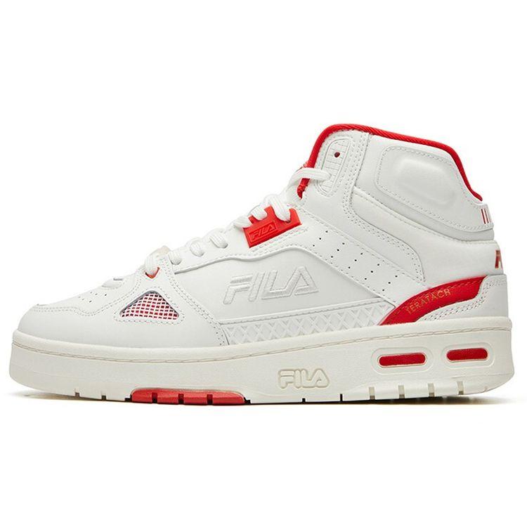 

Fila Teratach 600 Ткань Синтетическая кожа Удобные Универсальные Высокие Ретро Баскетбольные Кроссовки Женские кроссовки Белый Красный F12W111211FWR 38