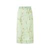 New Chinese Style Silk Midi Skirt