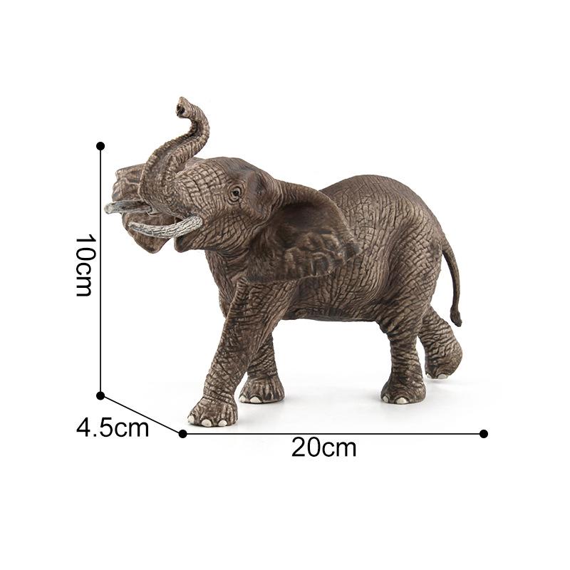 Wild Animal Model Simulation Elephant Family Of Three, Zoo Cognition Environmental Protection Solid Figure Ornament Toy