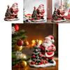 Halloween Harz Schreibtischdeko Weihnachtsmann und Weihnachtsbaum Heimschmuck für festliche Dekoration