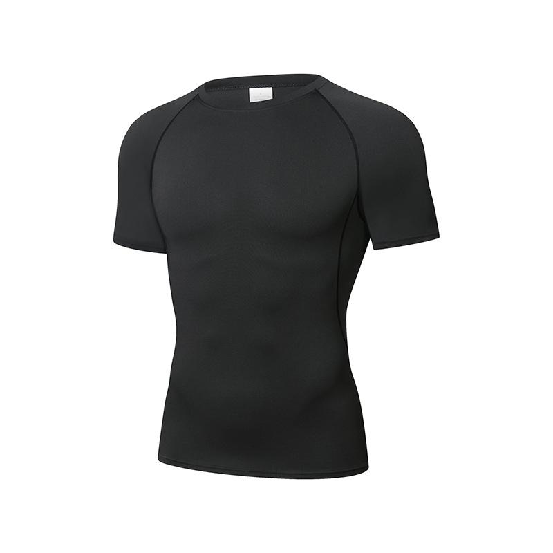 Herren Quick-Dry Siebenfarbige Kurzarm Body-Shaping Basisschicht für das Training