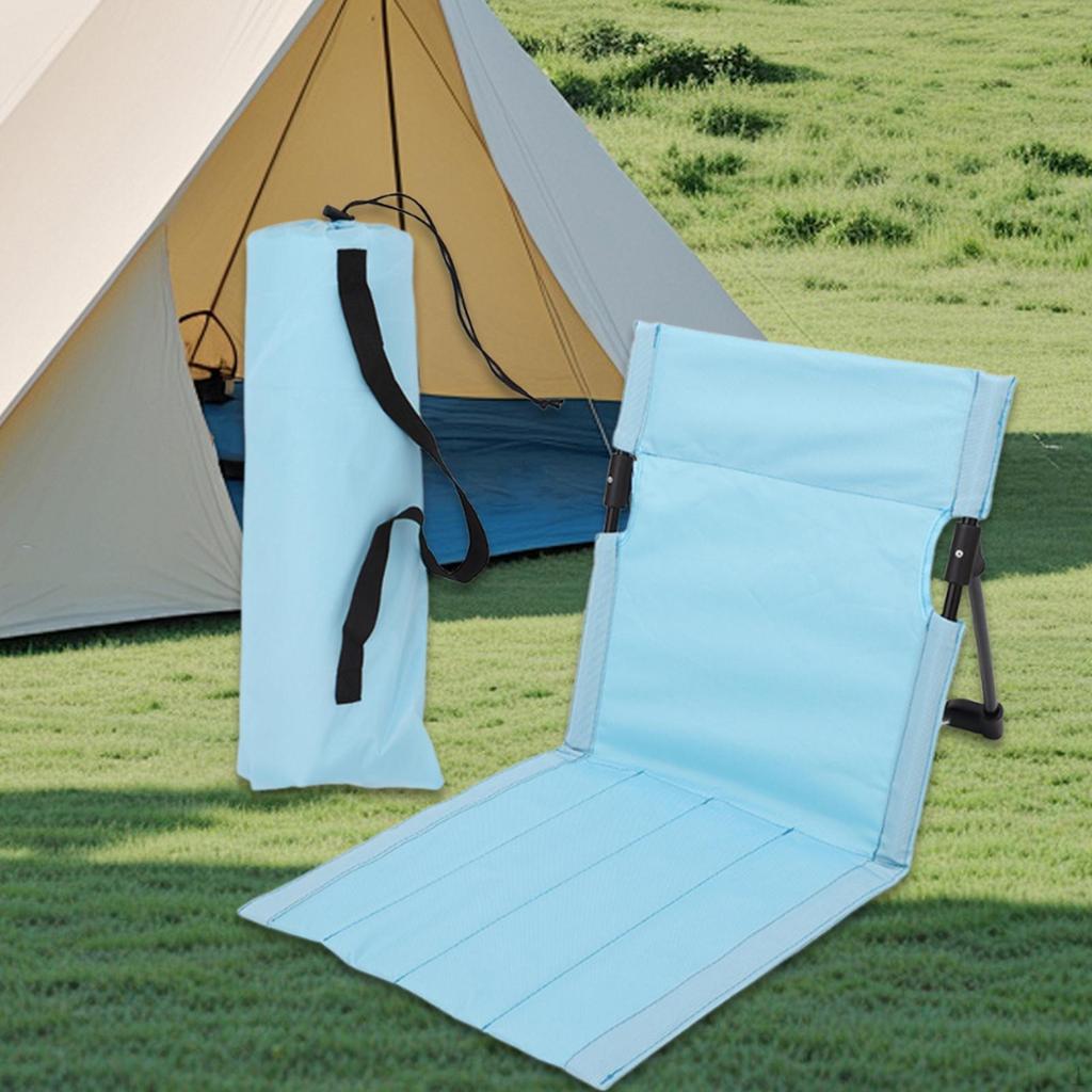 Chair Ergonomic Floor Seat Folding Mat with Support Portable Oxford Canvas Armchair Suitable for