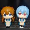 11cm Evangelion Rei Anime Figure Ayanami Rei Asuka Action Figure Q Version Cute Toy Model Collectible Car Desktop Ornament Gift