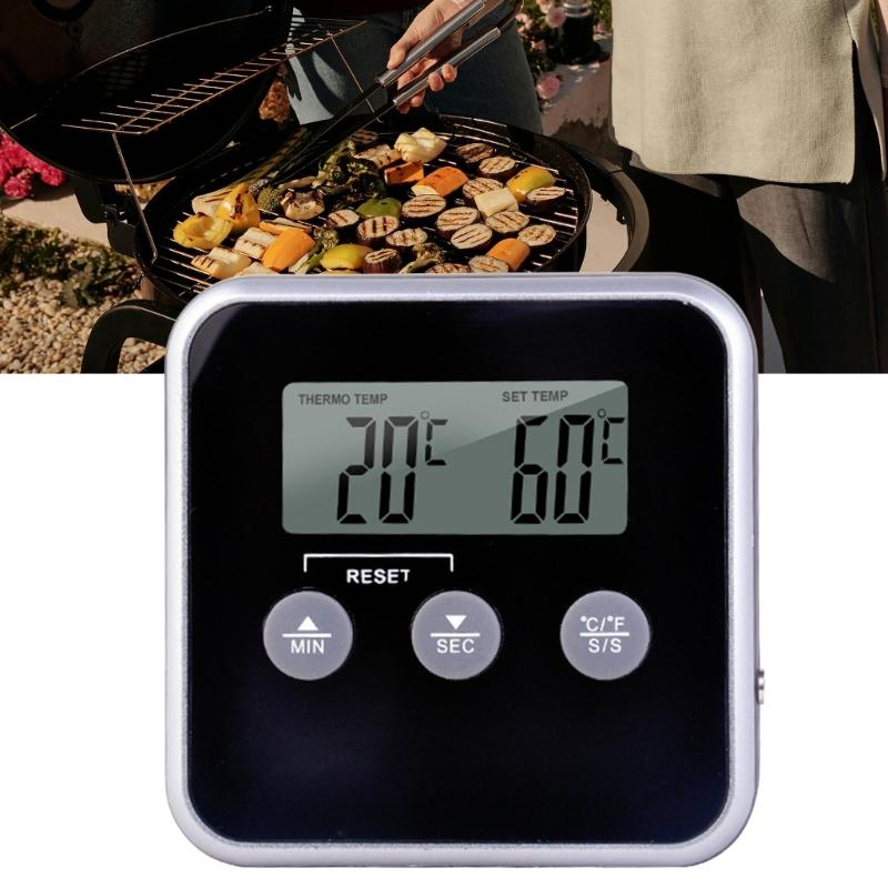 Stainless Probe Food Thermometers for Grilling Kitchen Cooking Electronic LCD Digital Temperature Detector Thermometers