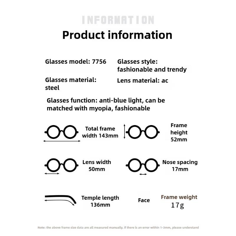 New Fashion Women's Glasses Large Frame Square Flat Mirror Starlight Fine Glitter Flat Mirror