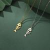 Fish Bone Animal Hollow Pendant Simple Men's and Women's Stainless Steel Necklace Party Jewelry Gift Wholesale 2026 New