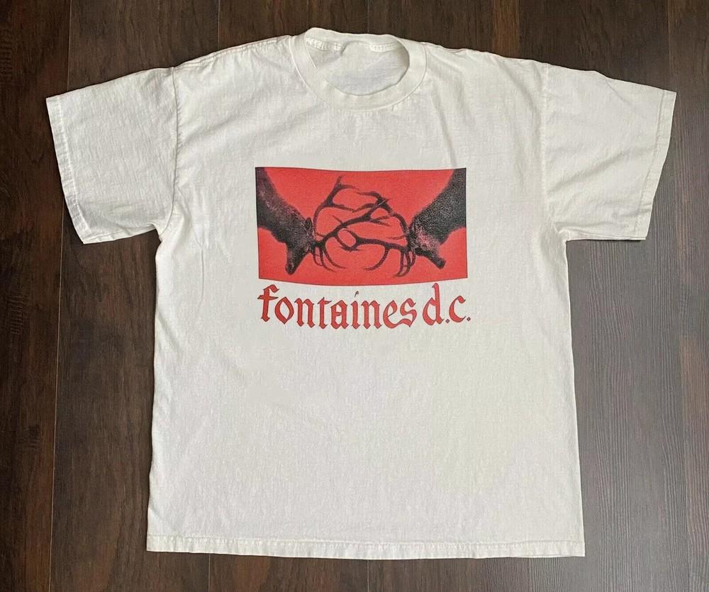 

Fontaines D.C. Band On Tour Unisex White T Shirt Full Size S-5XL H77 Unisex T-Shirt M