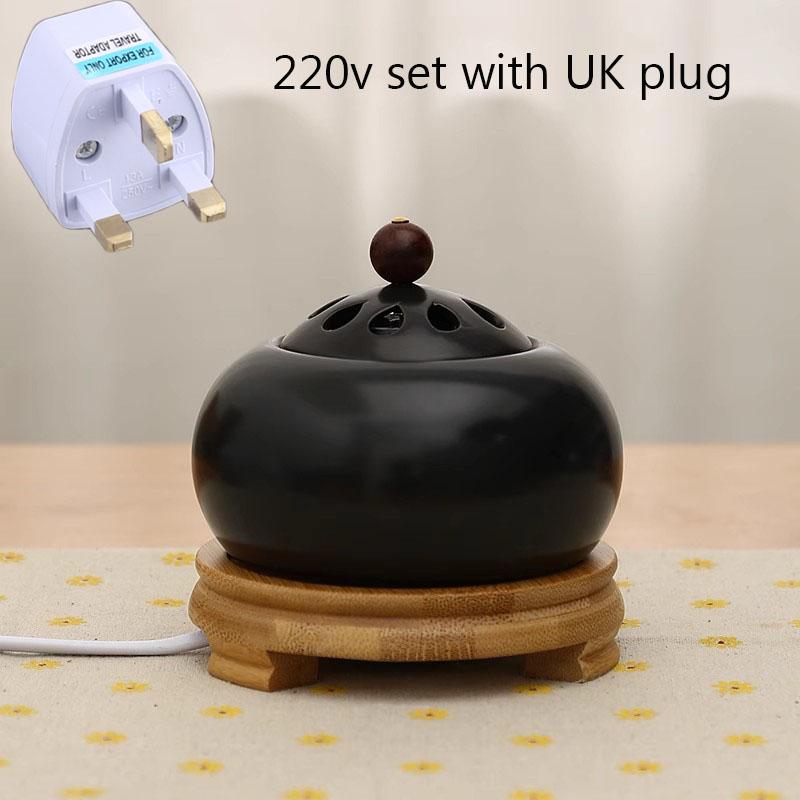 

220v/110v Ceramics Electric Incense Burner Plug-in Timed Temperature Essential Oil Censer Household REED DIFFUSER Fragrant Stove
