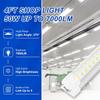 Led Shop Lights,4FT LED Light 50W 6500K 7000LM Led Daylight,Garage Light Linkable Clear Cover Integrated V-Shape for Garage Warehouse Workbench