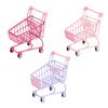 Mini Shopping Cart Model Stationery Play House Toys Dollhouse Furniture Container Storage Box for Office Home Accessories