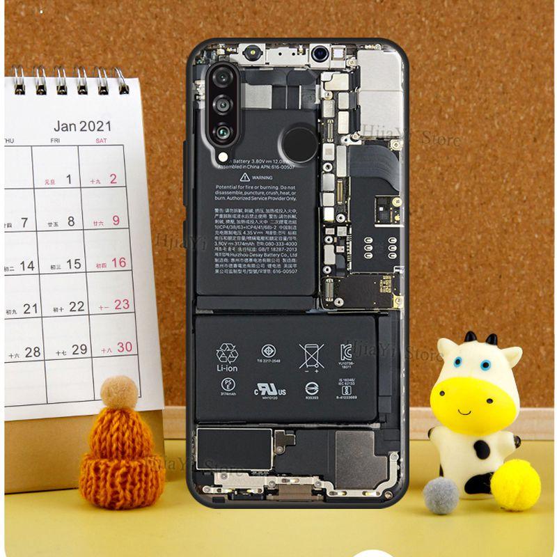 Motherboard Circuit Board Phone Case For Huawei P20 Lite P30 P40 Pro Mate 10 20 Lite P Smart 2019 2021 Back Cover