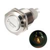 12V 16mm LED Push Button Switch Horn Switch Momentary Blue LED Light Waterproof for Car Bost