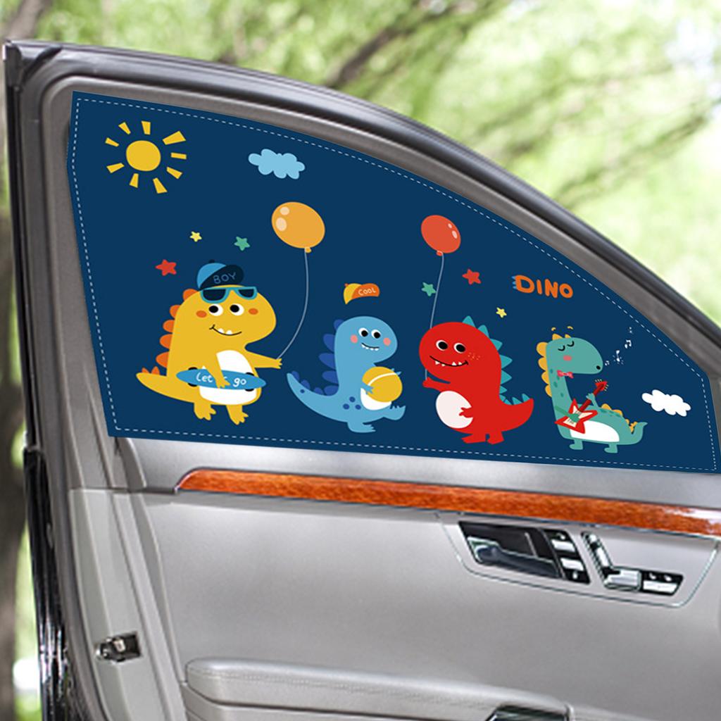 Magnetic Car Side Window Sunshade Curtains Sun Shade Adjustable Animal Pattern Blinds Cover Car Styling Auto Windows Sun V isor