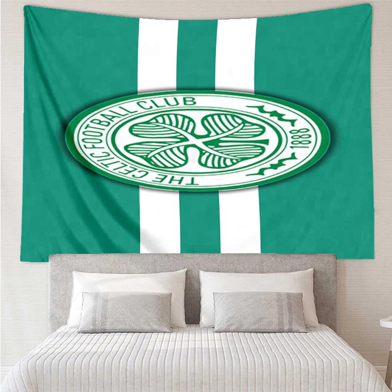 1PC Cel-tic Football Club Crest Printed Tapestry Room Decoration Wall Hanging for Living Room Bedroom, Dormitory, Birthday and Christmas Gifts