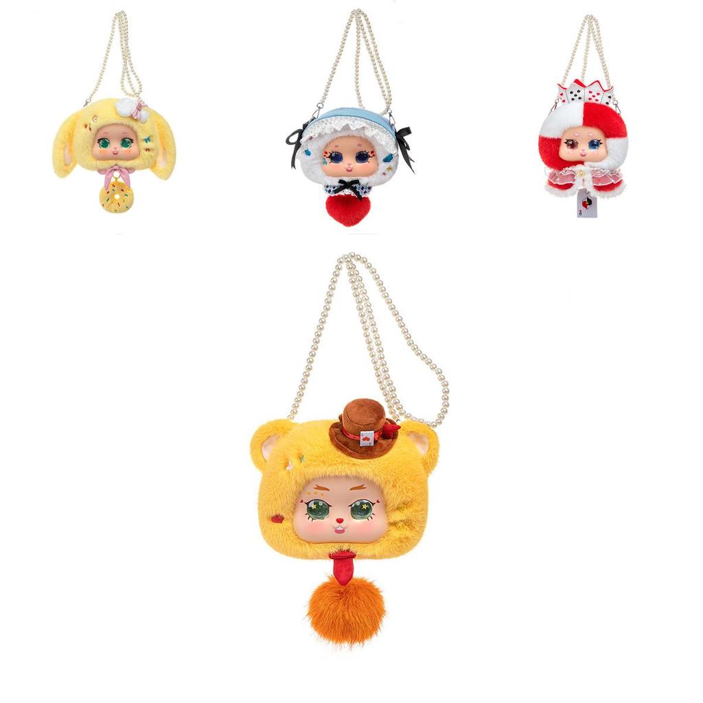 Cute Alice Theme Cat Rabbit Bear Plush Round Bag For Girls