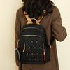 Schoolbag1011 New Rivet Embroidered Thread Oxford Cloth Backpack Women's Fashion Versatile Large Capacity Women's Leisure Travel Backpack