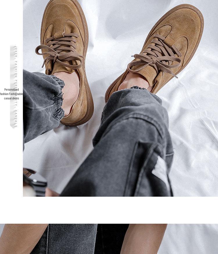 Spring 2025 Men's Round Toe Suede Casual Skate Shoes 8004-R