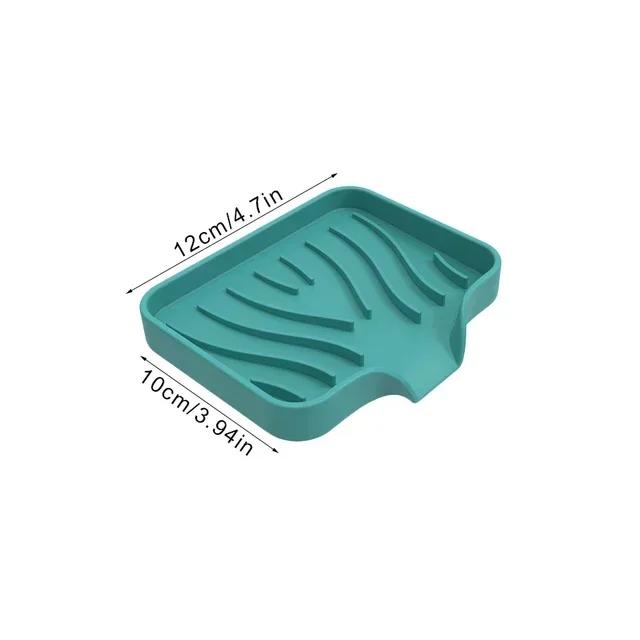 New Silicone Faucet Mat Kitchen Sink Tray Soap Dispenser Sponge Drain Pad Sink SplashDrying Mat Countertop Storage Tray SoapTray