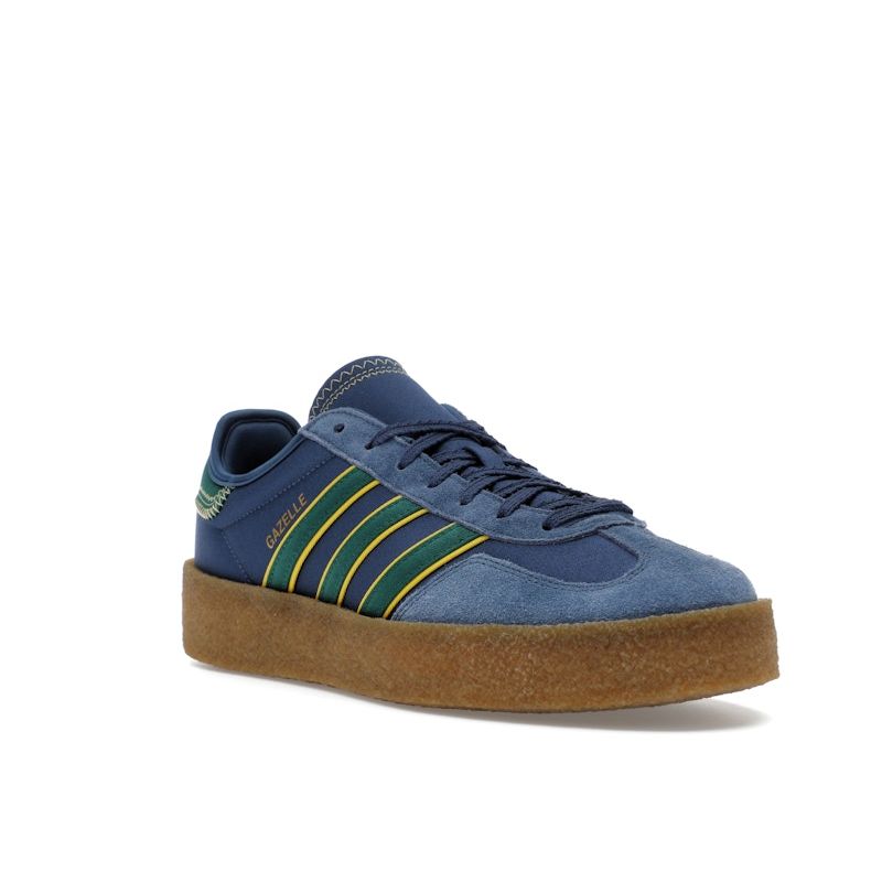 CLOT X Adidas Gazelle Crepe Sole Pack - Night Marine Unisex Sneakers Blue Collegiate-Green Hazy-Yellow JR5408