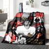 Name Custom King of Pop Print Flannel Blanket High Quality Warm Comfortable Cover for All Seasons Perfect for Gifts Home Decor