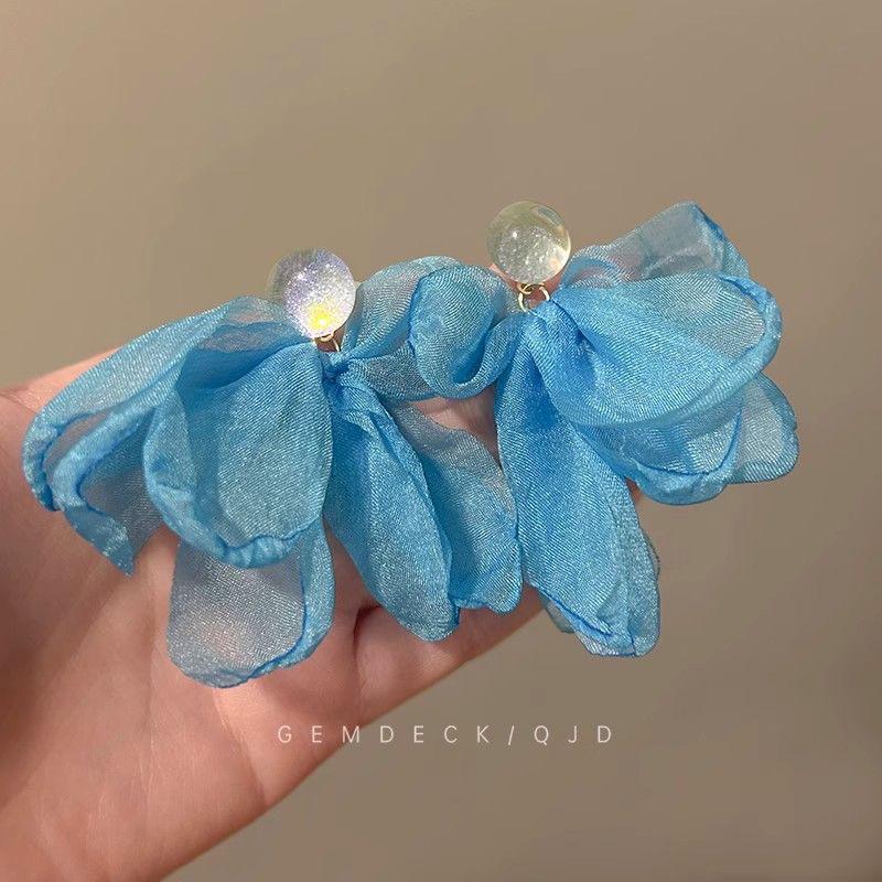 Yellow Petal Tassel Earrings - Bold Beach Vacation Flower Studs for Women, Super Hot & Beautiful Style 2025.