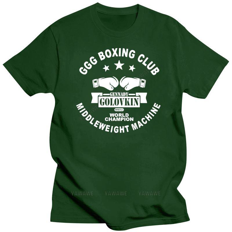 Mens Clothing GGG Boxing Club T Shirt Golovkin Team T Shirt Unisex Heavy Cotton Tee Male O-neck Short Sleeve Casual Tops