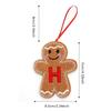 A-Z Gingerbread Man Doll Christmas Decoration Pendants Xmas Tree Hanging Ornament Christmas for Home New Year Kids Gift