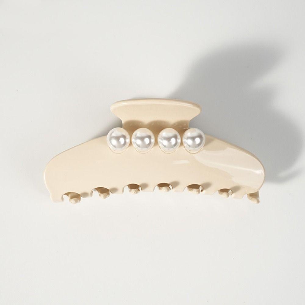 Vintage Big Pearl hair Grab Hair Jewelry Ornament Women Acetate Hair Clips Styling