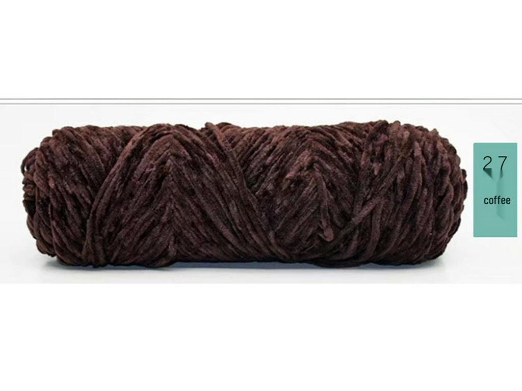 Chenille Goldenes Samt Mehrfarbiges Garn für DIY Handstricken, Mittlere Dicke, Glänzendes Finish