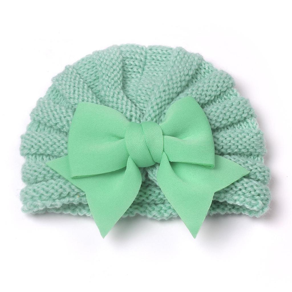 New Arrival: Baby Knit Hat with Bow, for Autumn and Winter – European and American Style