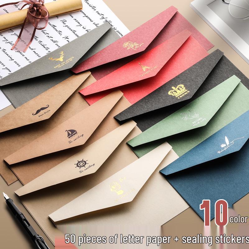 Nordic Style Literary Retro Envelope & Letter Paper Set - Love Letter & Greeting Card Collection