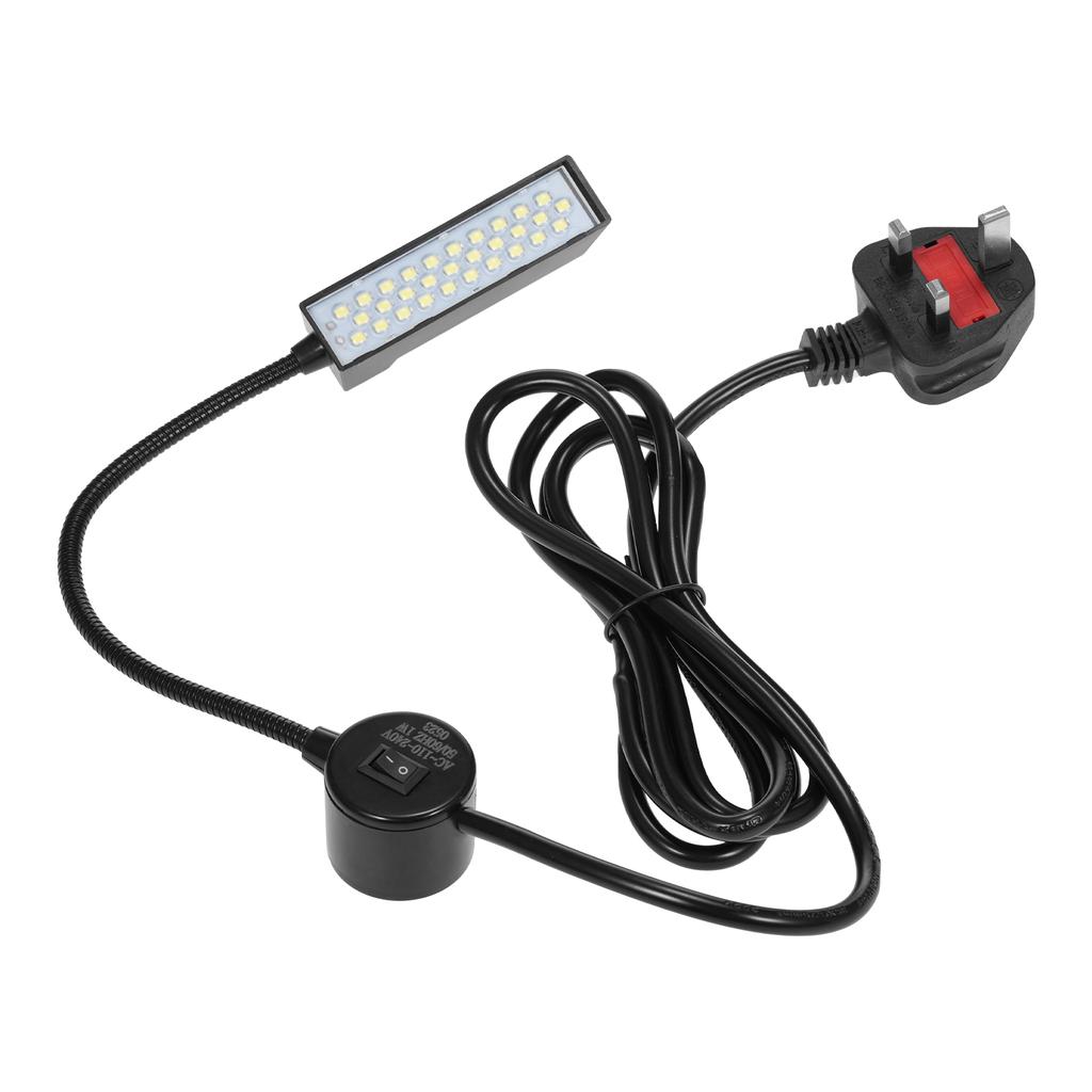 30LEDs Sewing Machine Lamp LED Light Fixture Fixed Base Flexible Bendable Tube for Housework