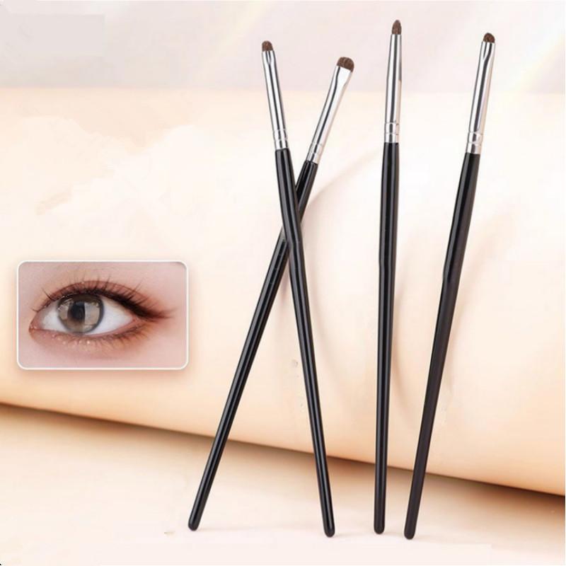 4/6Pcs Eye Detail Brushes Set Horse Hair Eyeshadow Brushes Undereye Smudge Brushes Soft Eyeliner Brush Perfect Eye Makeup Tools