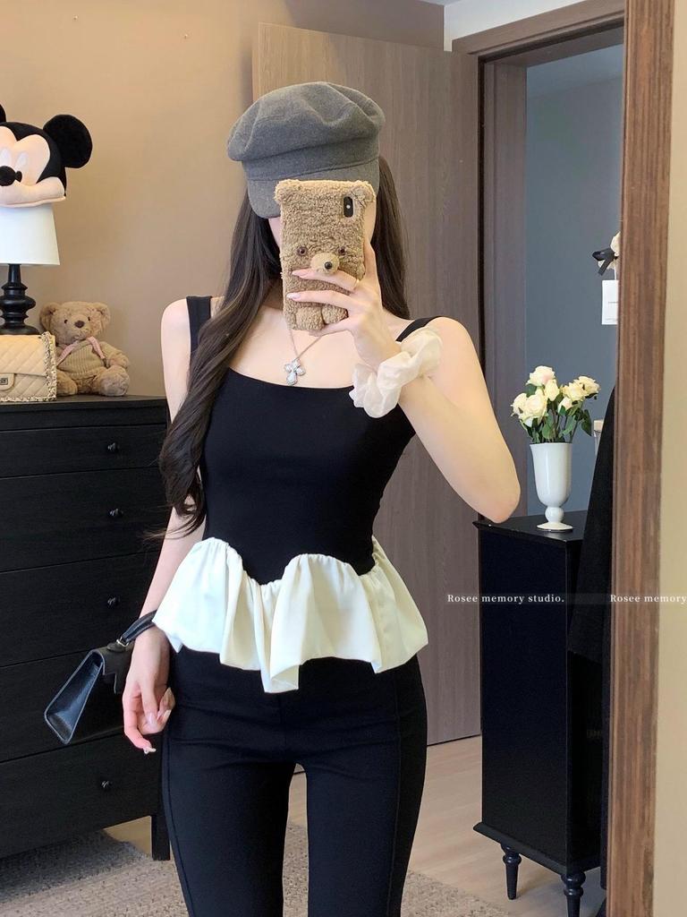 French-Inspired Patchwork Camisole: Women's Slimming Summer 2026 Top
