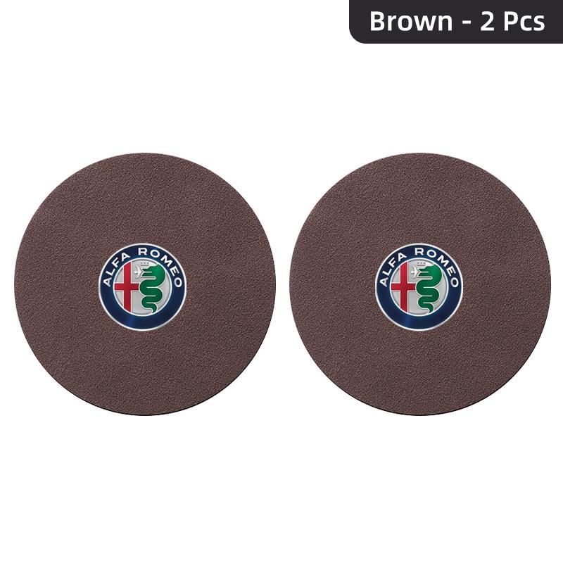 

For Alfa Romeo Car Coaster Water Cup Slot Non-Slip Mat Suede Pad Accessories For Alfa Romeo Giulietta GT 159 147 156 Brera Giuli
