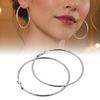 1 Pair Big Hoop Earrings for Women Girls, Round Circle Hoop Earrings, Lightweight Minimalist Jewelry Gifts for Her