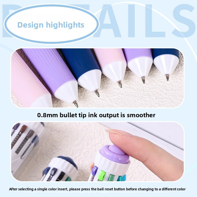 Drawing-specific Ballpoint Pen Labeled Notebook with Press-down Cartoon Soft Grip Colored Pen for Students