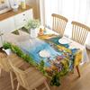 Tablecloth Landscape Waterproof Rectangle Table Cover House Amazing View Countryside Great for Parties, Holiday Dinner, Wedding